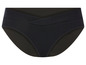 Culotte noire à taille haute avec une texture côtelée.