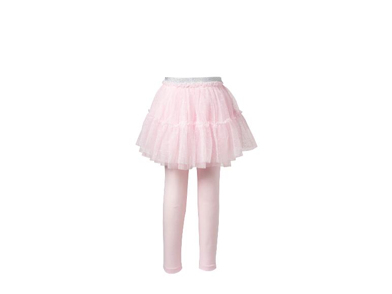 Legging rose pour fille avec jupe en tulle