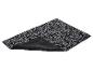 Tapis gris avec motif en spirale noir et base antidérapante