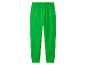 Pantalon de jogging vert pour enfant avec élastique à la taille et aux chevilles.