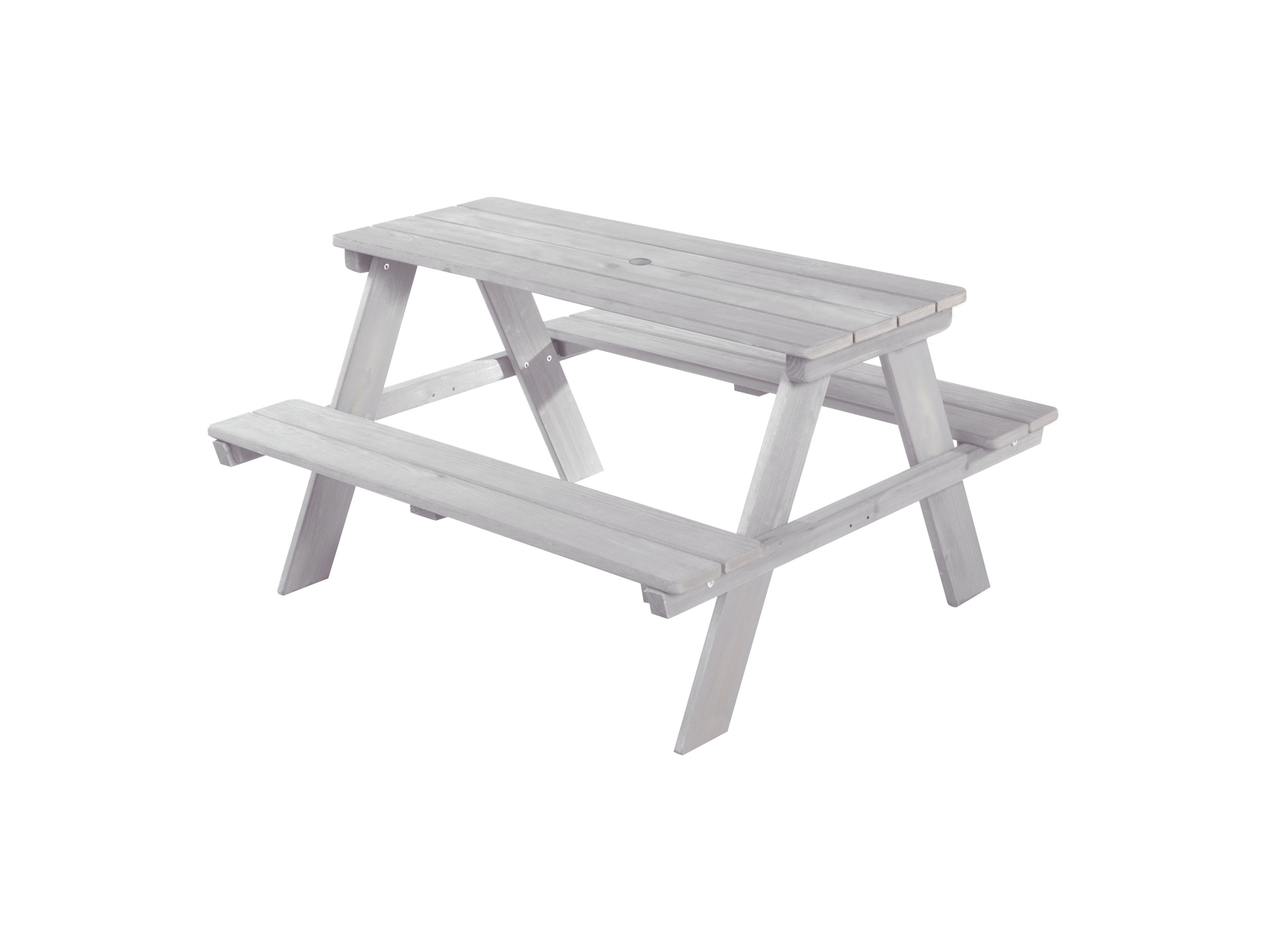 ROBA Table de pique-nique pour enfants d'extérieur (sans bacs de jeu, gris)
