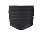 Un ensemble de cinq culottes noires avec de la dentelle