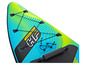 Un paddleboard gonflable de la marque Hydro-Force en turquoise et vert.