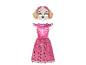 Robe de déguisement rose Pat' Patrouille Skye avec empreintes de pattes et masque