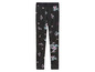Leggings noirs à imprimé floral.