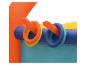 Anneaux de jeu gonflables multicolores pour enfants.