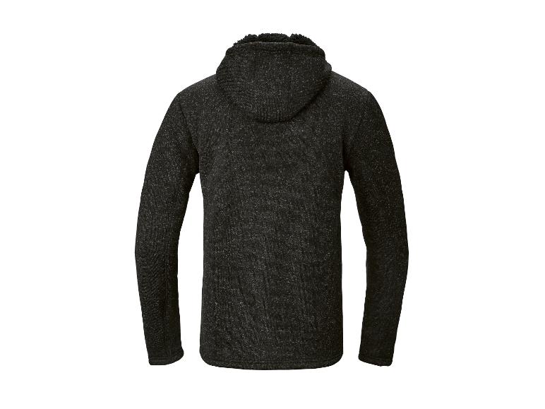 Sweat à capuche tricoté chiné pour homme, vue arrière