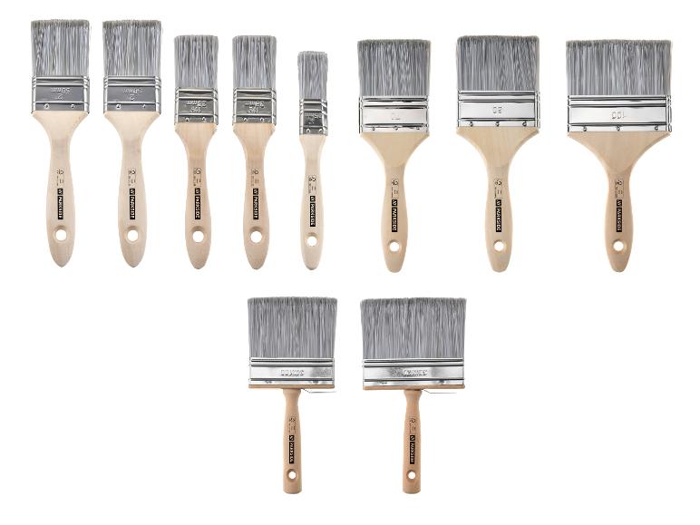Ensemble de pinceaux Parkside de différentes tailles pour la peinture.