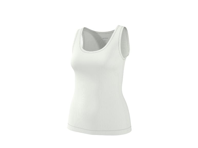 Débardeur blanc pour femme avec encolure ronde.