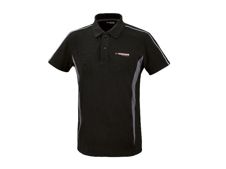 Polo Parkside noir et gris, style sportif.