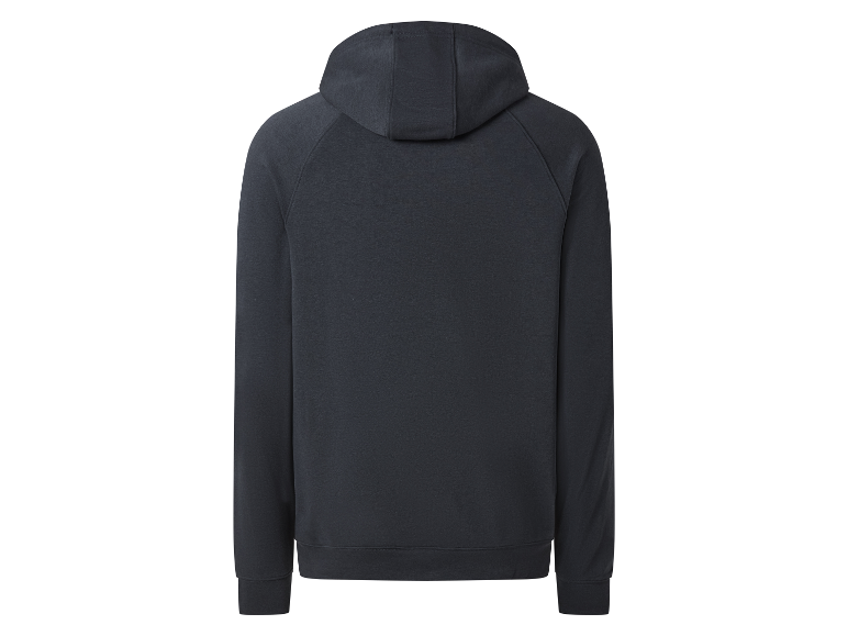 Sweat-shirt à capuche gris foncé.