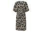 Robe midi à imprimé abstrait et ceinture.