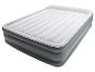 Matelas gonflable double gris et blanc avec surface floquée