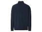 Sweat-shirt polaire bleu foncé pour homme avec col montant, vue de dos
