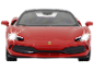 Voiture jouet rouge avec phares allumés