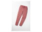 Pantalon de jogging rose sur fond blanc.