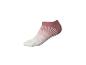 Chaussette courte rose à rayures blanches
