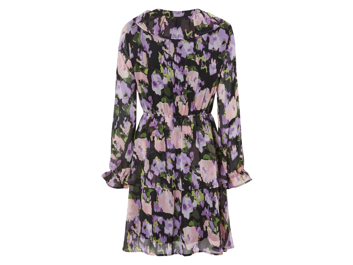 Robe Topshop En Mousseline Jaune, Noir Et Blanc - Taille XS/S, Coupe Fit & Flare