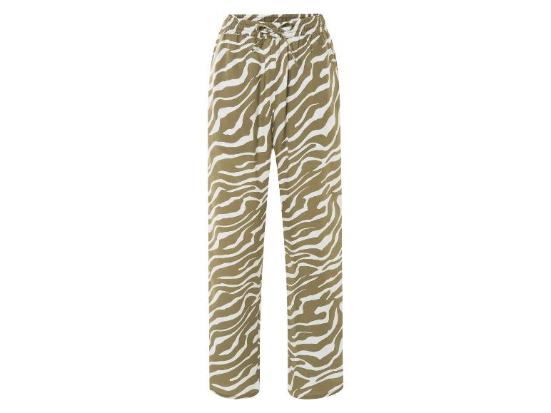 Pantalon à motif zèbre, style décontracté.