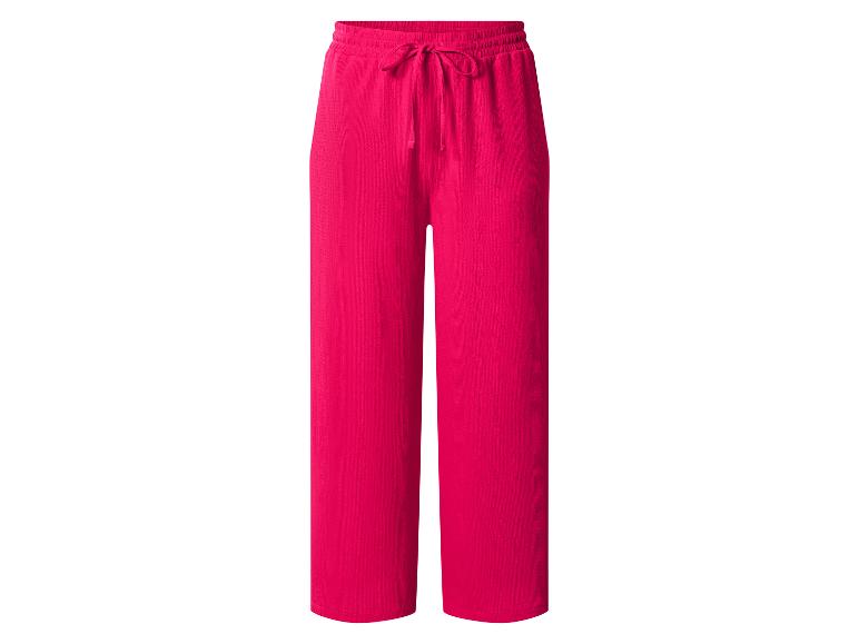 Pantalon large fuchsia pour femme avec cordon de serrage à la taille