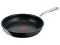 Une poêle noire Tefal avec une poignée de Jamie Oliver.