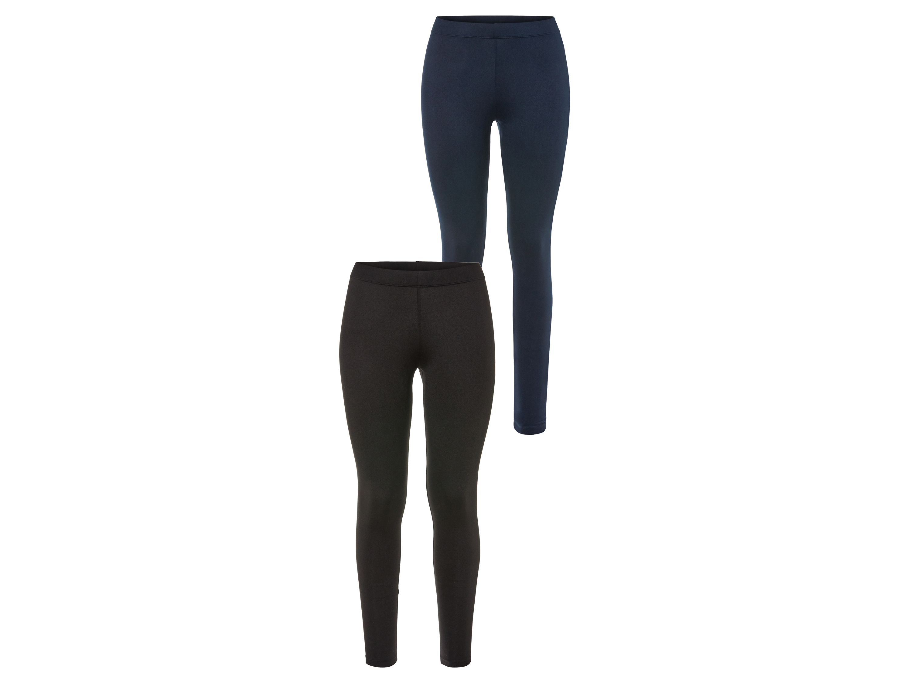 esmara® Lot de 2 leggings femme (noir/bleu foncé, S(34/36))