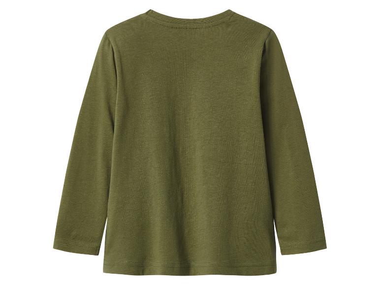 T-shirt vert à manches longues, vue de dos