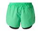 Shorts de sport Crivit vert clair à double épaisseur.