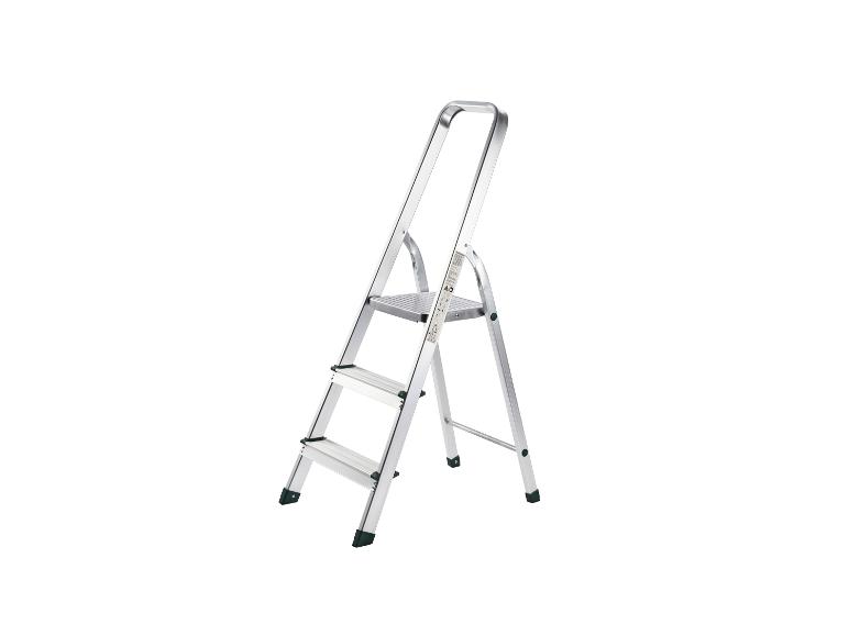 Escabeau domestique en aluminium à trois marches avec poignée