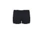 Caleçon boxer noir avec ceinture élastique blanche, vue arrière.
