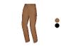 Pantalons de travail en deux couleurs : marron et noir.