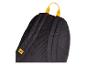 Sac à dos noir Cat avec des détails jaunes.