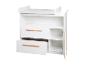 Commode à langer blanche avec tiroirs et armoire
