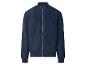 Blouson bomber bleu foncé pour homme avec fermeture éclair