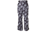 Pantalon de ski camouflage gris et noir avec motif.