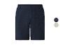 Shorts en tissu gaufré, bleu marine et autres coloris rayés.