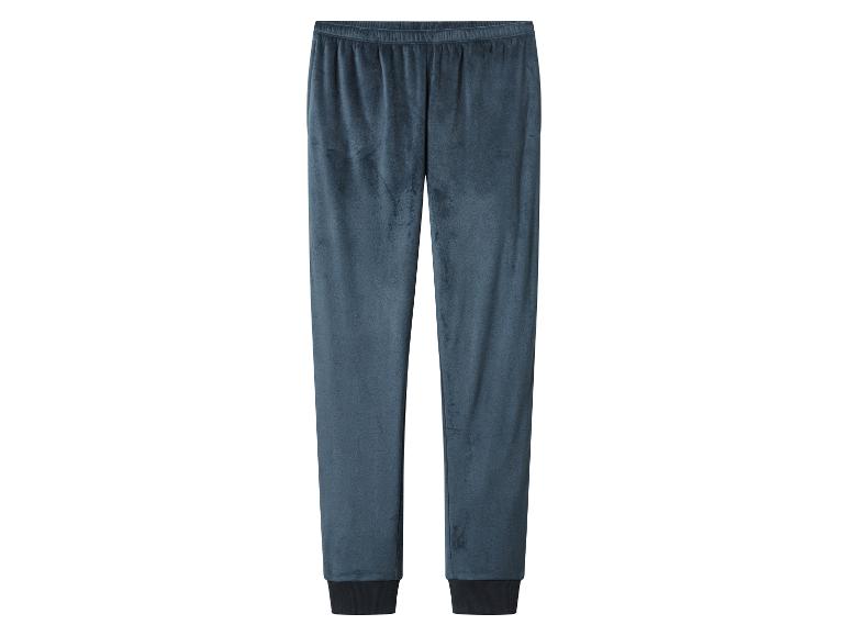 Pantalon de survêtement en velours bleu foncé