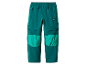 Pantalon enfant zippé, sarcelle et vert clair, de marque inconnue.