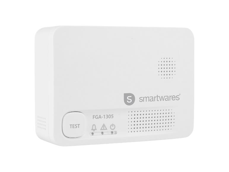 Détecteur de fumée blanc Smartwares FGA-1305 avec bouton de test et indicateurs LED