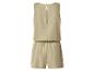 Combinaison short beige femme avec ouverture au dos