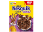 Nouvel emballage de céréales au chocolat avec un personnage de lapin et un bol de céréales.