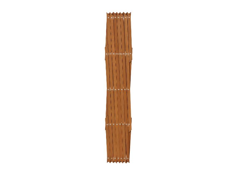 Une barrière pliable en bois pour animaux domestiques.
