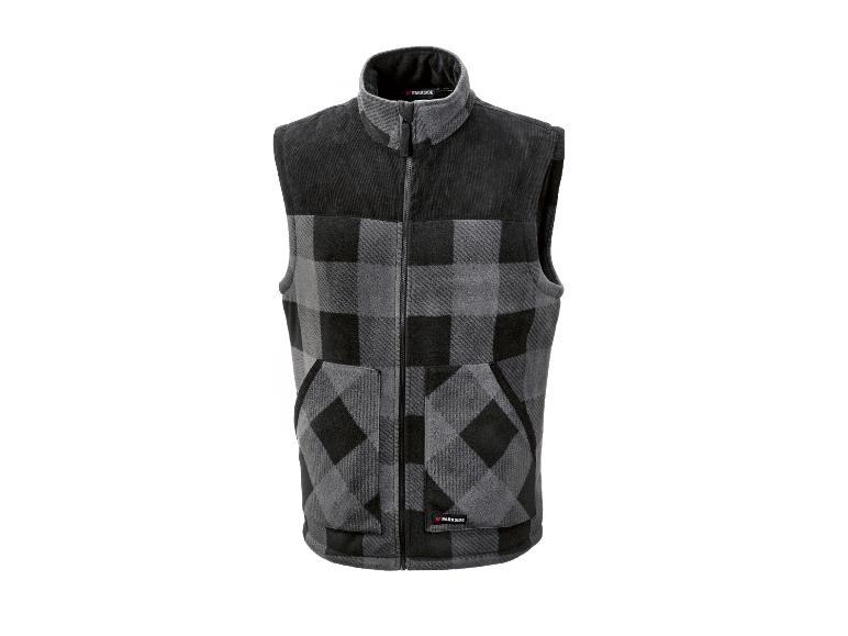 Gilet polaire Parkside à motif écossais gris et noir