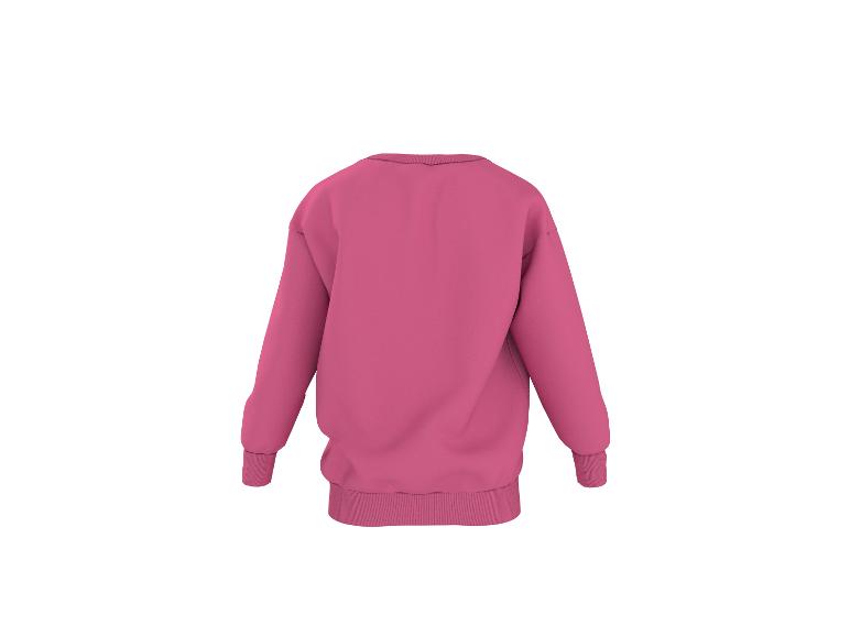 Sweat-shirt rose uni pour femme, vue de dos.