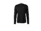 T-shirt de sport noir à manches longues pour homme avec col rond.