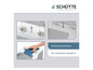 Fermeture rapide pour un nettoyage facile des toilettes Schütte.