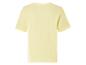 T-shirt jaune pâle à manches courtes.