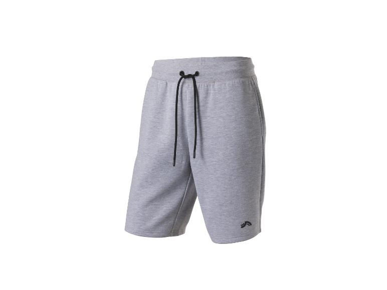 Short de sport gris clair pour homme avec cordon de serrage noir