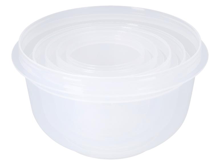 Ensemble de bols mélangeurs empilables en plastique transparent
