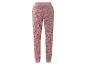 Pantalon de jogging rose à imprimé léopard.